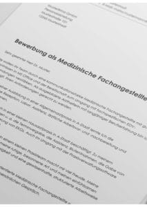 Bewerbung als Medizinische Fachangestellte Detail