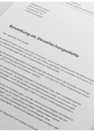 Bewerbung als Steuerfachangestellte Detail