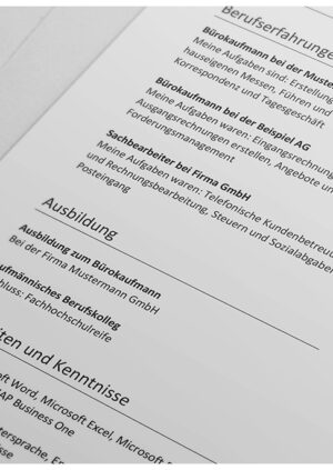 Lebenslauf Bäckerei Fachverkäuferin Detail